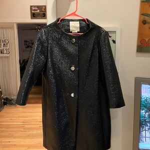 Kate Spade blue patent raincoat